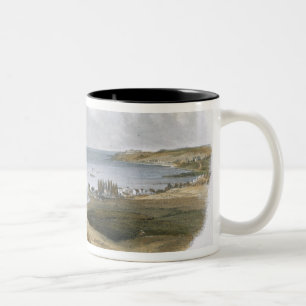 Caneca De Café Em Dois Tons Entrada à baía de New York tomada de Staten Isl