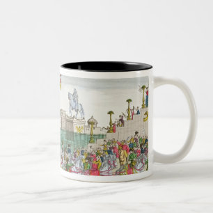 Caneca De Café Em Dois Tons Entrada em Paris Louis XVIII do 4 de maio de 1814