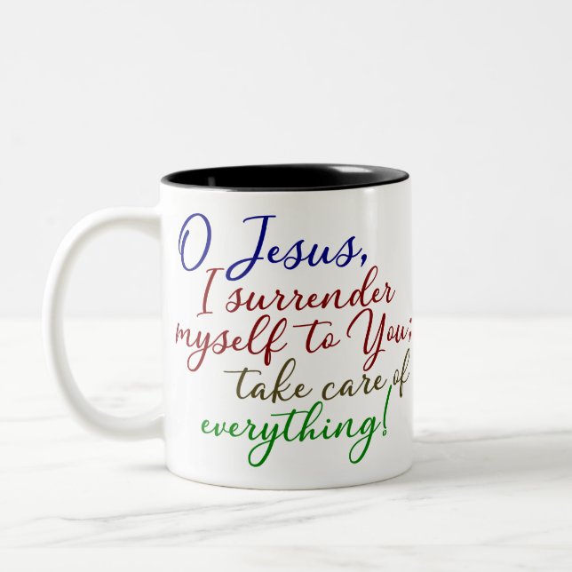 Caneca De Café Em Dois Tons Entregar Novena (Esquerda)