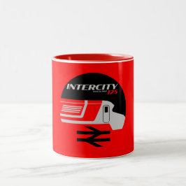 Caneca De Café Em Dois Tons Entusiasta de Comboios Clássicos da Intercidade Fe