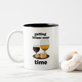 Caneca De Café Em Dois Tons Envelhecido à Perfeição Ficando Mais Sábio com o T