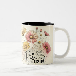 Caneca De Café Em Dois Tons Envoltório de Borboleta Inspirador