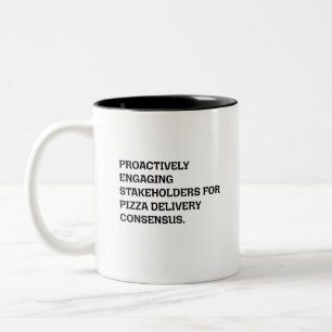 Caneca De Café Em Dois Tons Envolvendo Proativamente as Partes Interessadas Hu