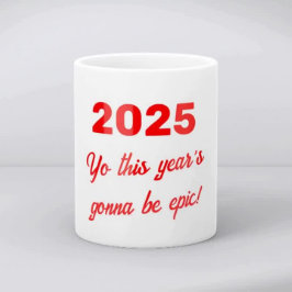 Caneca De Café Em Dois Tons Epic 2025 - Ano Seguinte Personalizado