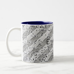 Caneca De Café Em Dois Tons Equações De Matemática Dos Estudantes Com Cita