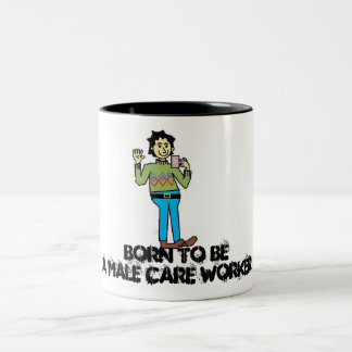 Caneca De Café Em Dois Tons equipa de tratamento masculina, nascer ao
