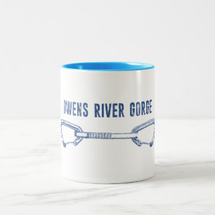 Caneca De Café Em Dois Tons Equipamento rápido de escalada em Owens River Gorg