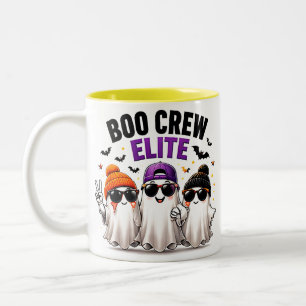 Caneca De Café Em Dois Tons Equipe Boo Elite Amigos Divertidos de Fantasmas Ha