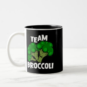 Caneca De Café Em Dois Tons Equipe Broccoli Vegan Vegetarian Lover