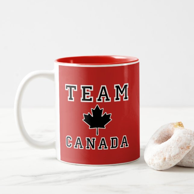 Caneca De Café Em Dois Tons Equipe Canadá (Com Donut)