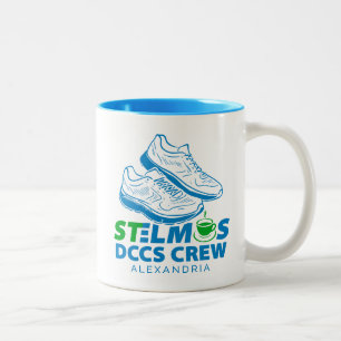Caneca De Café Em Dois Tons Equipe de corrida do DCCS de St. Elmo Alexandria