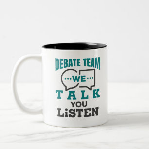 Caneca De Café Em Dois Tons Equipe De Debate Que Falamos Ouçam