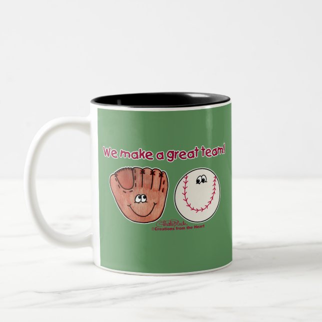 Caneca De Café Em Dois Tons Equipe de luvas de beisebol (Esquerda)