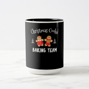 Caneca De Café Em Dois Tons Equipe de panificação de biscoitos de Natal p