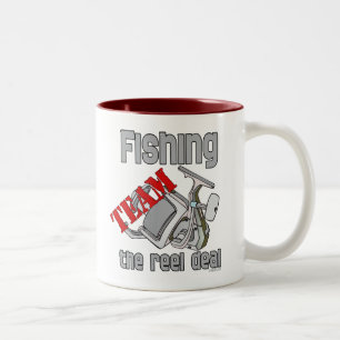 Caneca De Café Em Dois Tons Equipe De Pesca Que Pescaria O Acordo De Pesca Com