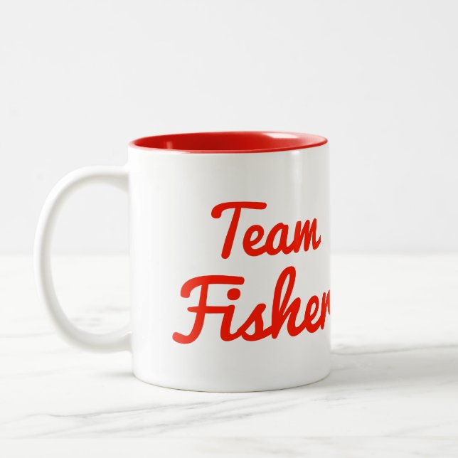 Caneca De Café Em Dois Tons Equipe Fisher (Esquerda)