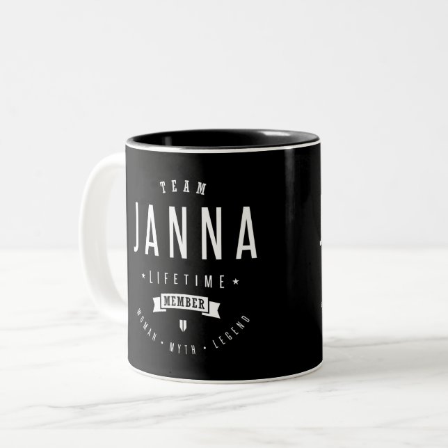 Caneca De Café Em Dois Tons Equipe Janna (Frente Esquerda)