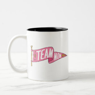 Caneca De Café Em Dois Tons Equipe Mãe Equipe Mamãe Esquadrão Mãe Bandeira
