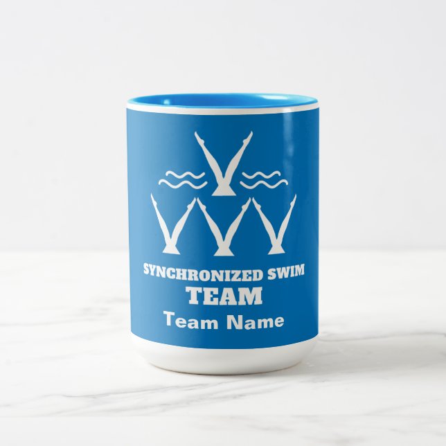 Caneca De Café Em Dois Tons Equipe Nadadora Sincronizada (Centro)