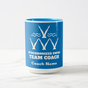 Caneca De Café Em Dois Tons Equipe Nadadora Sincronizada