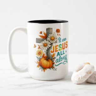 Caneca De Café Em Dois Tons Era Jesus...