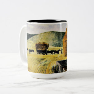 Caneca De Café Em Dois Tons Eric Ravilious - Furlongs