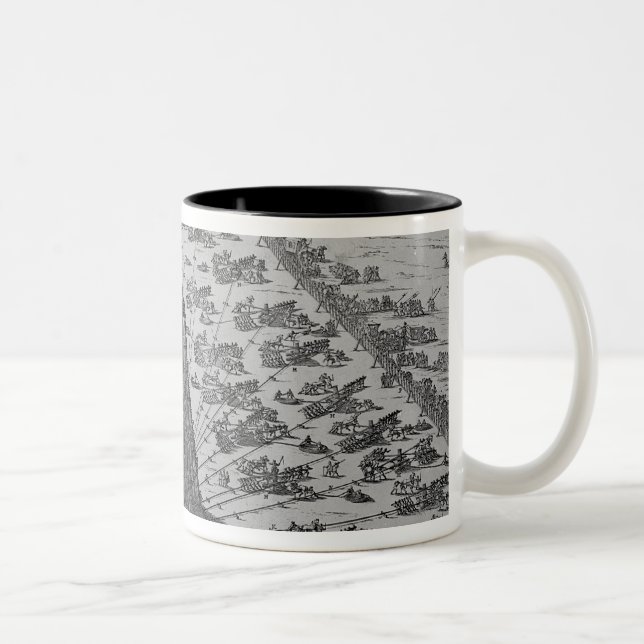 Caneca De Café Em Dois Tons Erigindo o Obelisk egípcio antigo (Direita)