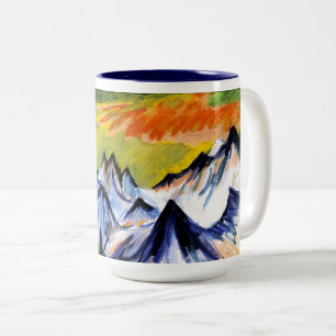 Caneca De Café Em Dois Tons Ernst Kirchner - Berggipfel