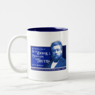 Caneca De Café Em Dois Tons Erro de Verdade do Spurgeon v.