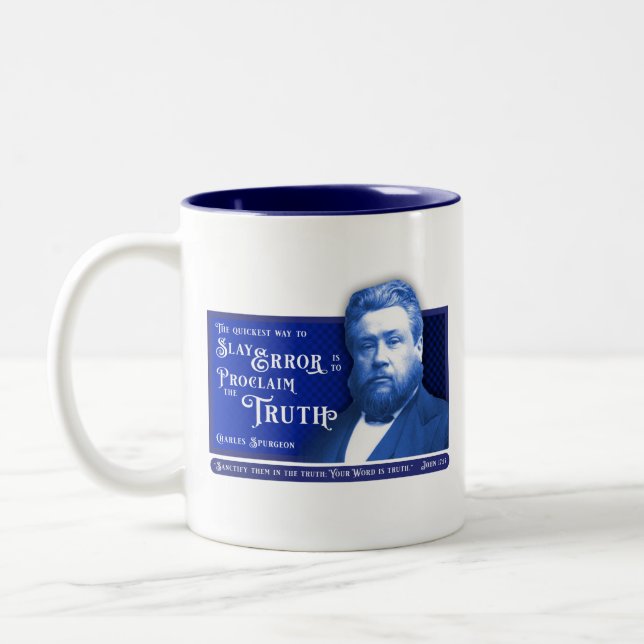 Caneca De Café Em Dois Tons Erro do Spurgeon Truth v. (Esquerda)