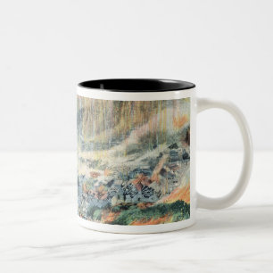 Caneca De Café Em Dois Tons Erupção de um vulcão em Martinica