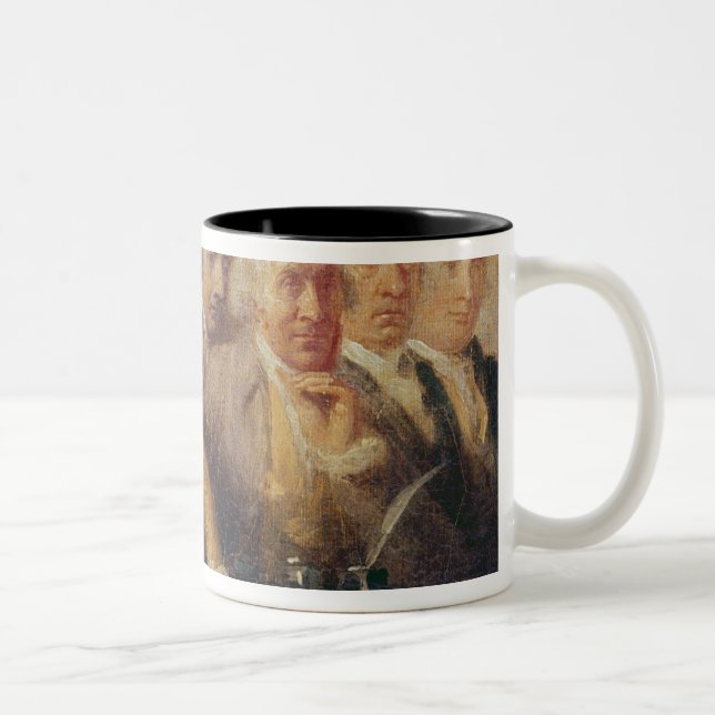 Caneca De Café Em Dois Tons Esboçando a declaração de independência (Direita)