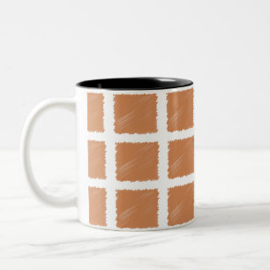 Caneca De Café Em Dois Tons Esboço Marrom Cobre