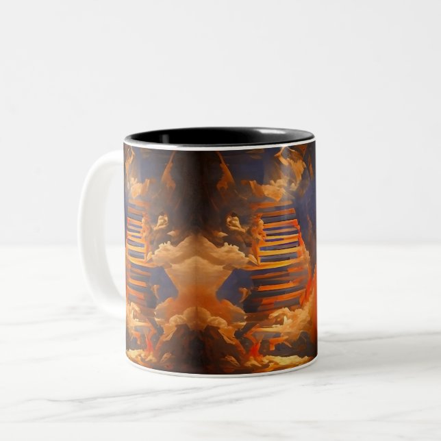 Caneca De Café Em Dois Tons Escada para o céu (Frente Esquerda)