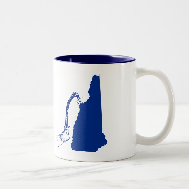 Caneca De Café Em Dois Tons Escalada em gelo em New Hampshire (Direita)