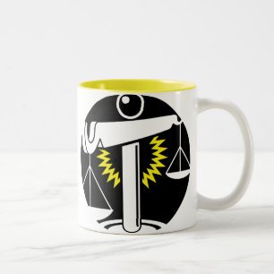 Caneca De Café Em Dois Tons Escalas gráficas do Libra