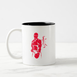 Caneca De Café Em Dois Tons Escarlate do encaixotamento vermelho