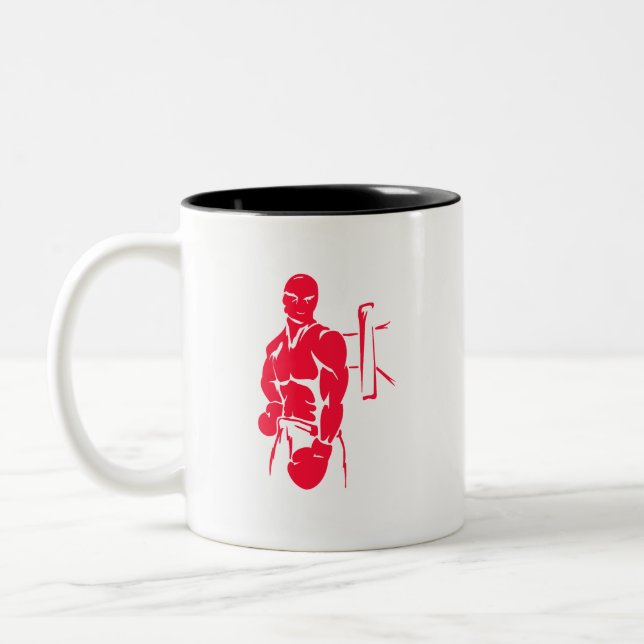 Caneca De Café Em Dois Tons Escarlate do encaixotamento vermelho (Esquerda)