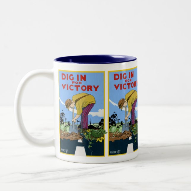 Caneca De Café Em Dois Tons Escavação dentro para a vitória (Esquerda)