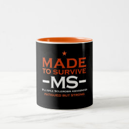 Caneca De Café Em Dois Tons Esclerose múltipla Perícia de Sobrevivência