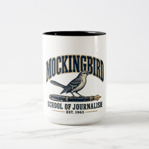 Caneca De Café Em Dois Tons Escola de Jornalismo Operation Mockingbird Vintage