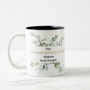 Caneca De Café Em Dois Tons Escola de Serviço Pioneiro JW 2025 Personalizada