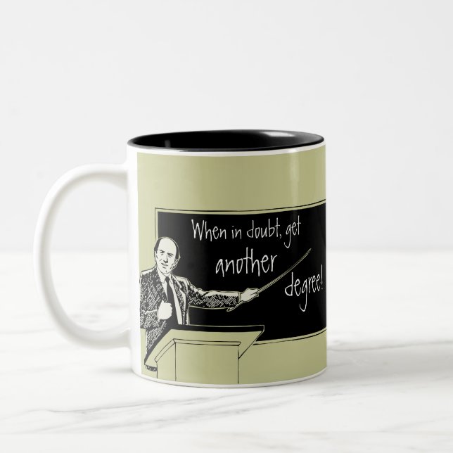 Caneca De Café Em Dois Tons Escola do formando (Esquerda)