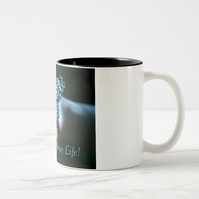Caneca De Café Em Dois Tons Escolha a vida! (Direita)