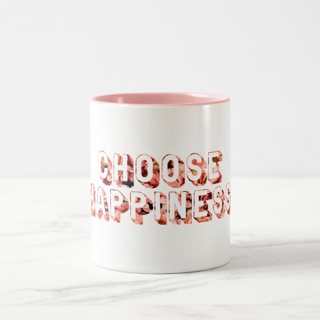 Caneca De Café Em Dois Tons Escolha Felicidade 7 (Centro)