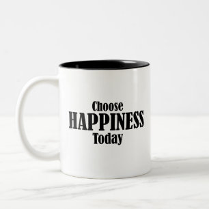 Caneca De Café Em Dois Tons Escolha Felicidade Hoje