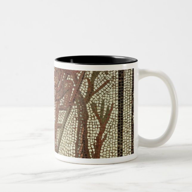 Caneca De Café Em Dois Tons Escolhendo a fruta, mosaico romano (Direita)