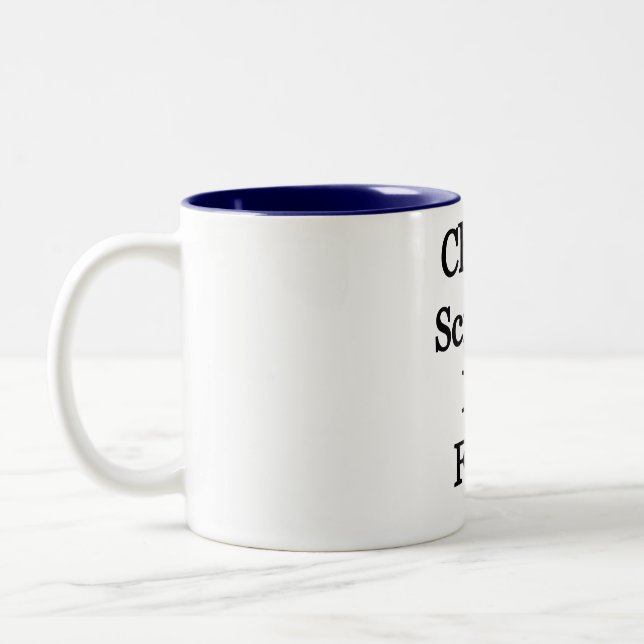 Caneca De Café Em Dois Tons Escolher ciência, não fé (Esquerda)