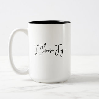 Caneca De Café Em Dois Tons Escolho Joy Inspirational Mug Set (3 de 10)