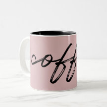 Escrita Minimalista "café" Cor-de-rosa-claro